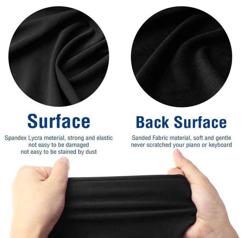 Kaxich Stretchy Electronic Piano Keyboard Dust Cover with Drawstring Universal 88 Keys Piano Keyboard Dustproof Protective Case - Image 4